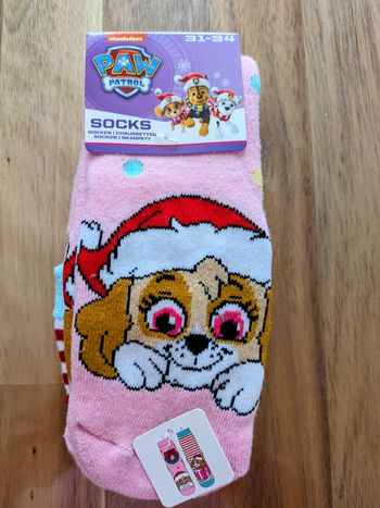 2 Paires de Chaussette intérieur épaisse Paw Patrol Noel Poiture 31 / 34  Neuf