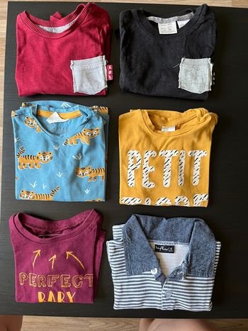 Tee shirts manches longues 6 mois