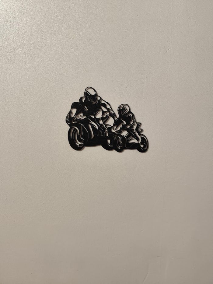 Décoration murale moto père fils - photo numéro 1
