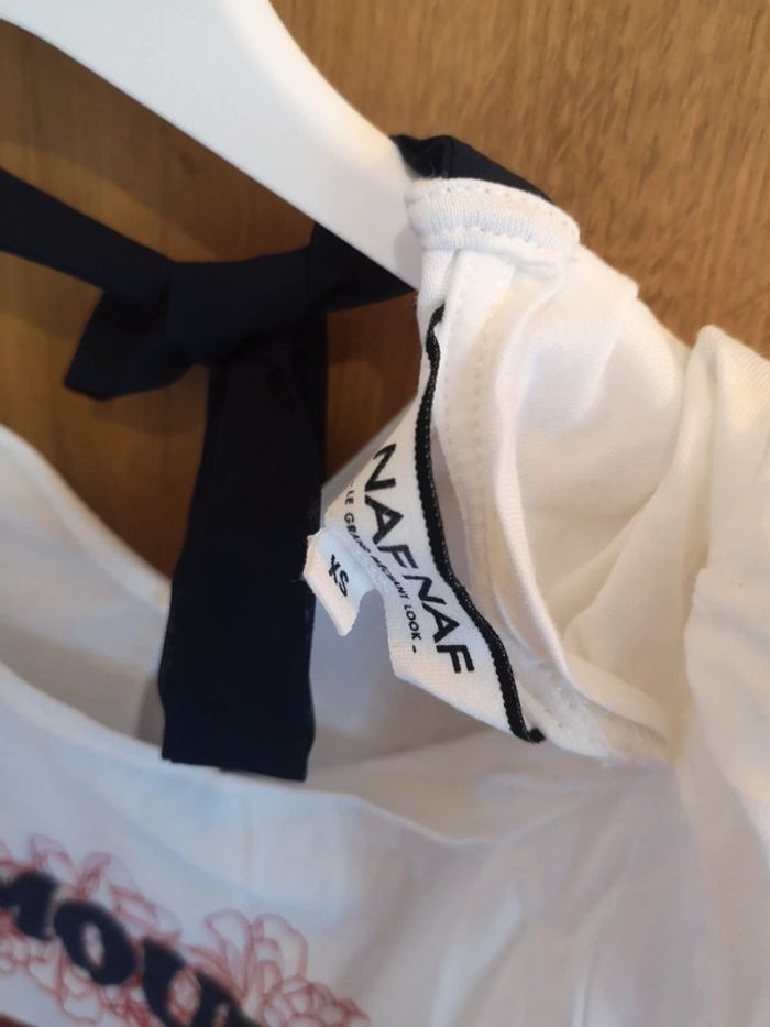 T-shirt Naf naf en blanc et bleu marine Xs - photo numéro 7