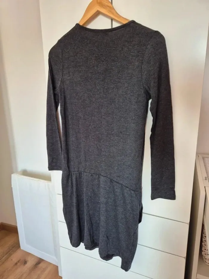 Robe grossesse gris pièce cuir  Envie de fraise Taille 36 38 M - photo numéro 12