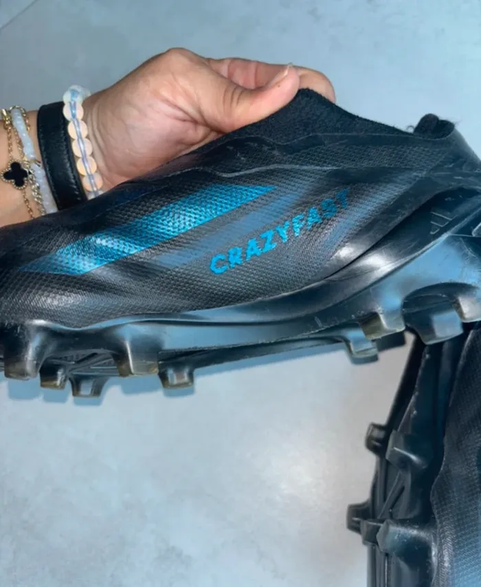 Crampons Crazyfast laceless adidas noir 39 1/3 football - photo numéro 4