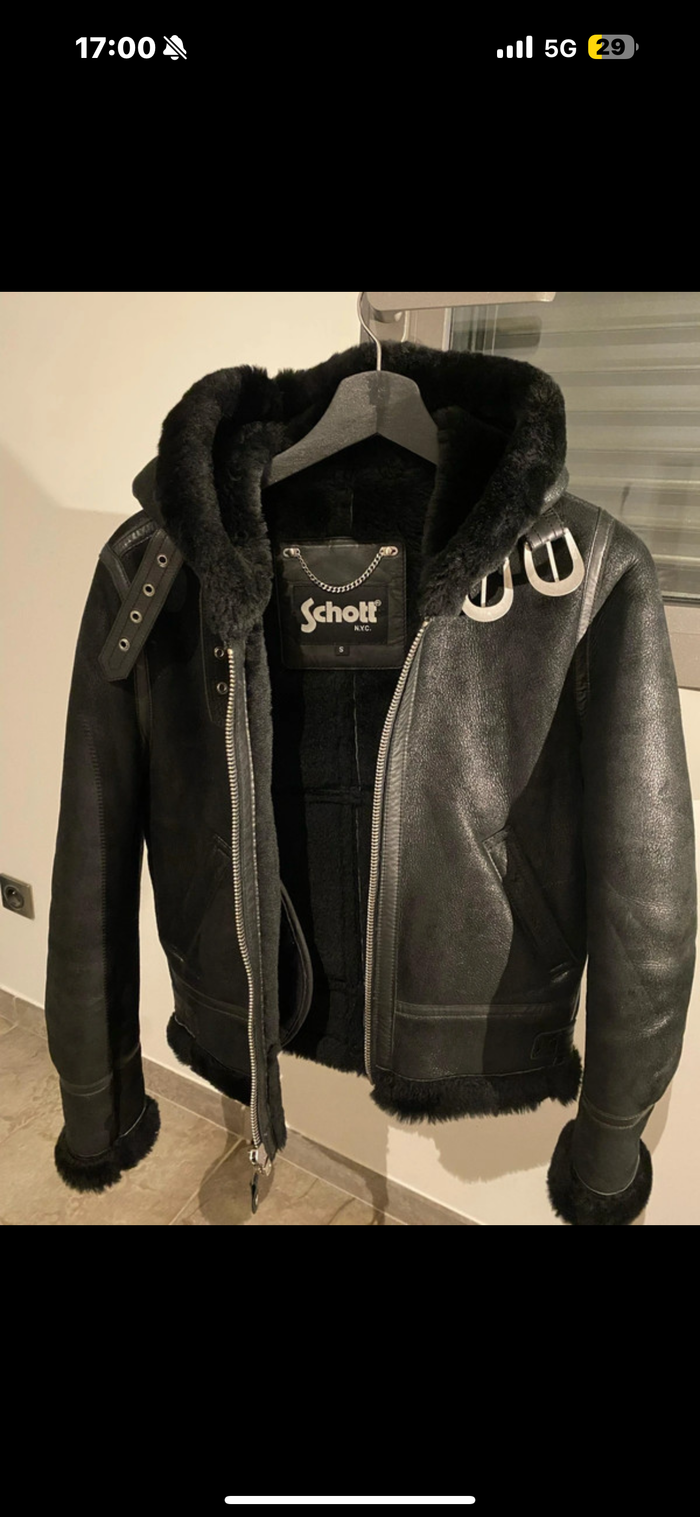 Veste en cuir schott