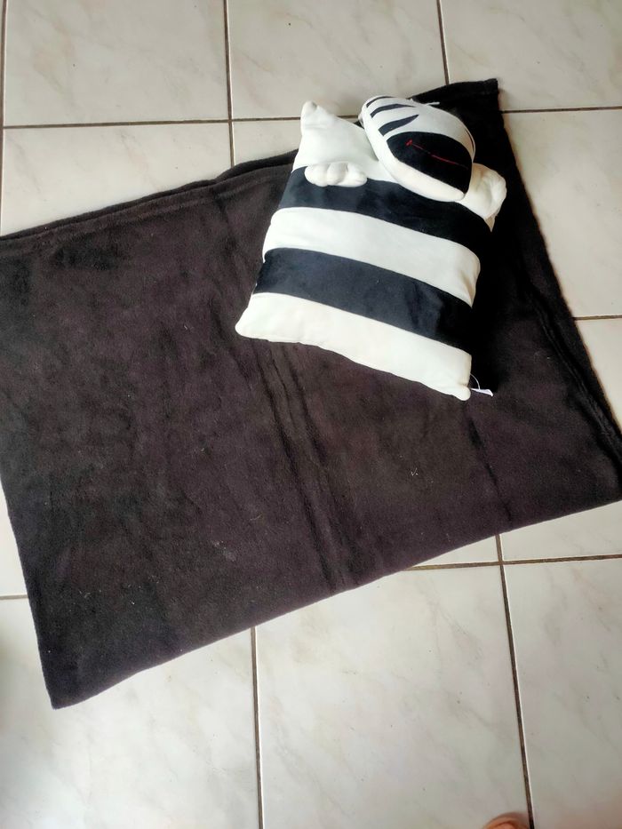 Ensemble oreiller et couverture thème Zèbre - photo numéro 2