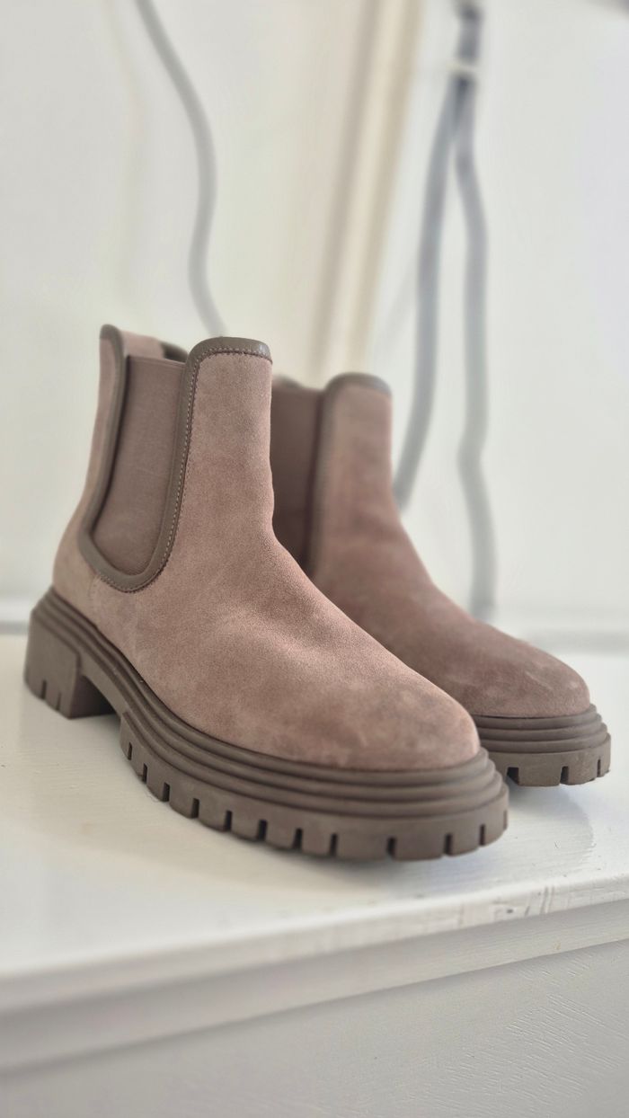 Bottines daim et cuir - photo numéro 4