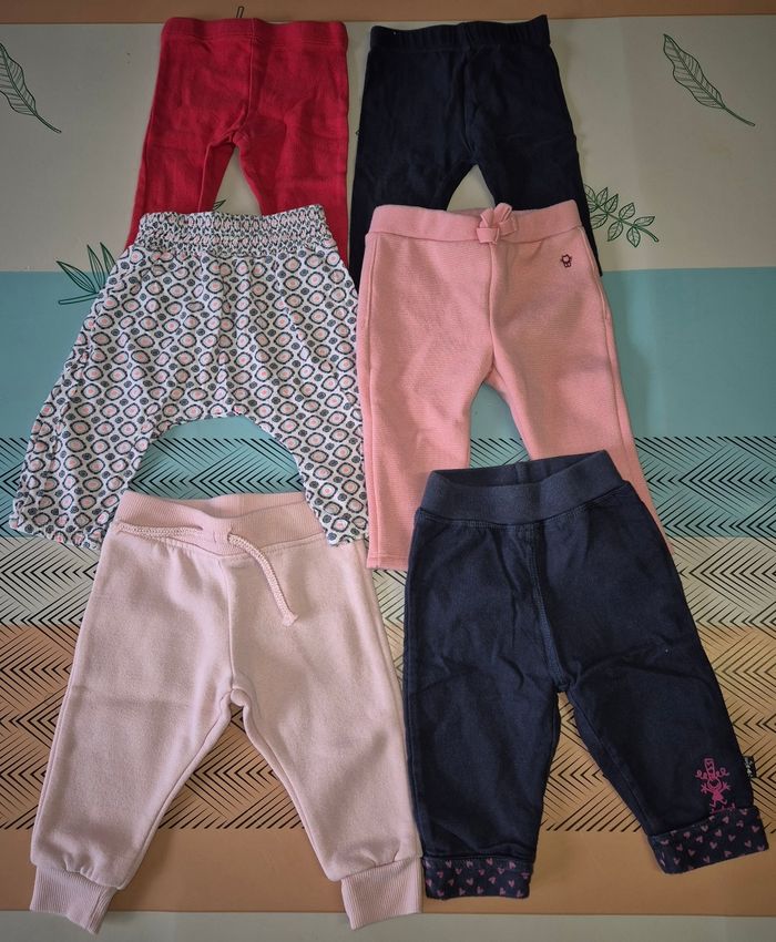 Lot 6 pantalon 6 mois fille