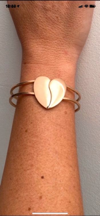 Bracelet coeur rose pâle