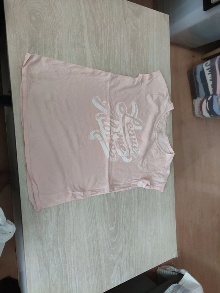 Tee shirt rose pâle 14/16 ans