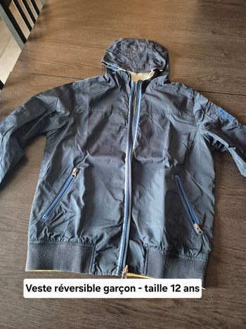 Veste réversible pour garçon de 12 ans