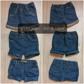 Lot de 3 shorts en jean - 9 & 18 mois