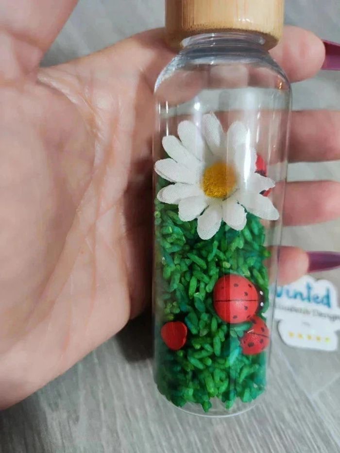 Bouteille sensorielle fleur et coccinelles retour au calme - photo numéro 2