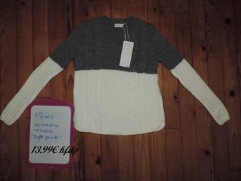 pull orchestra thème "soft pink" taille 12 ans neuf