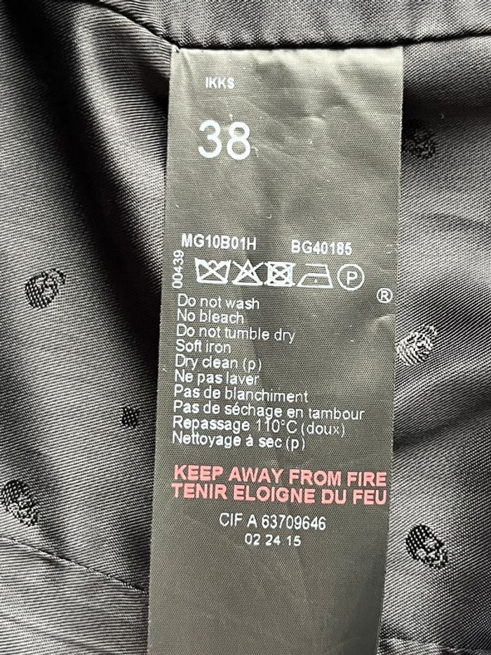 Veste blazer marine et noir cintré Ikks M - photo numéro 9