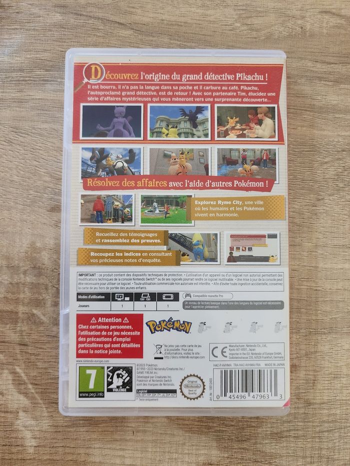 Jeu switch "le retour de détective Pikachu" - photo numéro 2