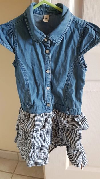 Robe jeans et à rayures Esprit