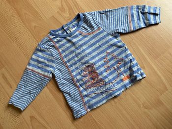 Beau T-shirt à rayures ML Orchestra T. 9 mois/71 cm garçon TBE