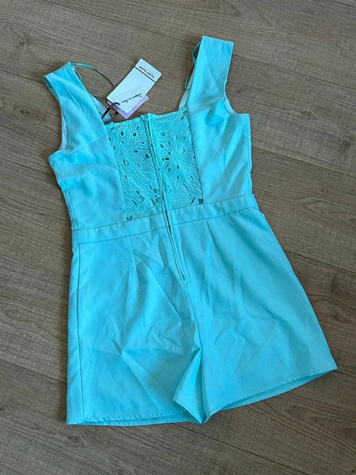 Combishort turquoise neuf sans manches Naf Naf taille 38 (valeur 65€) - photo numéro 12