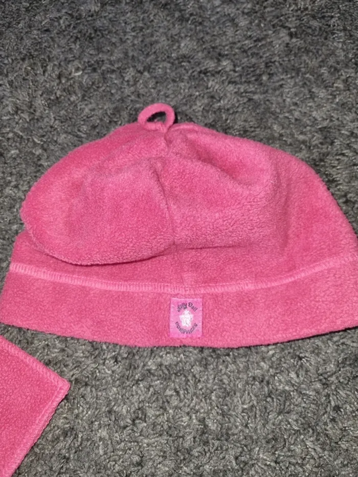Lot en polaire bonnet bébé et écharpe fille - photo numéro 5
