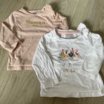 Lot 2 tee-shirts manches longues