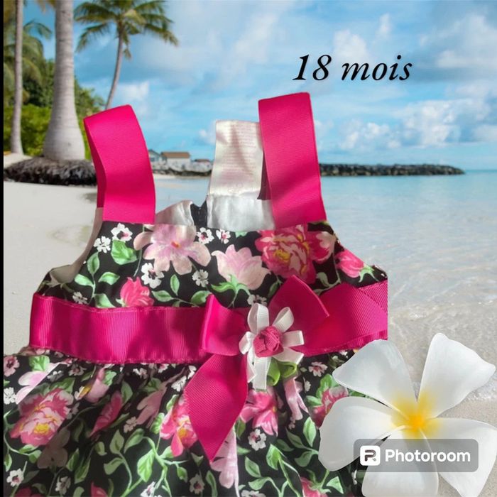 Robe à a bretelle fleuri rose - photo numéro 2