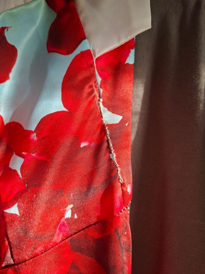 Robe bustier bleue avec pétales rouges - photo numéro 4