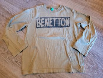Tee-shirt Kaki ML Benetton 6-7 ans