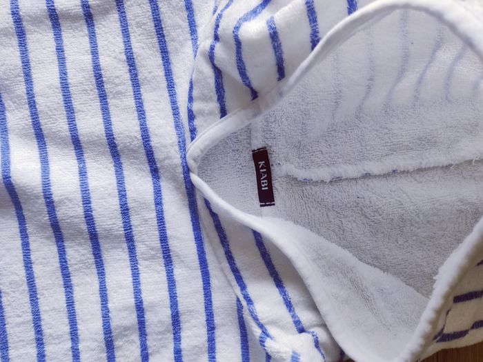 Poncho bain douche marinière Kiabi Taille 18-24 mois - photo numéro 3