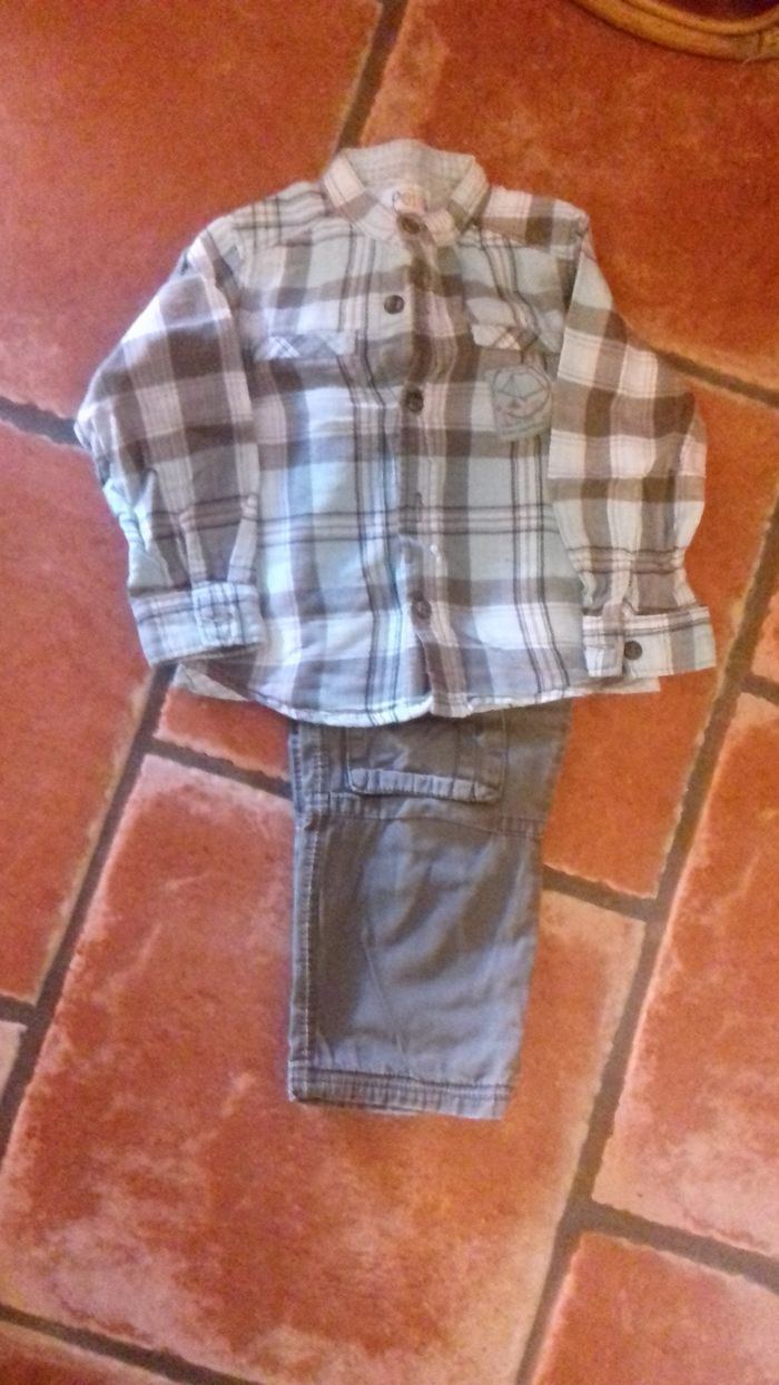 Ensemble pantalon chemise, Compagnie des petits, 24 mois - photo numéro 2
