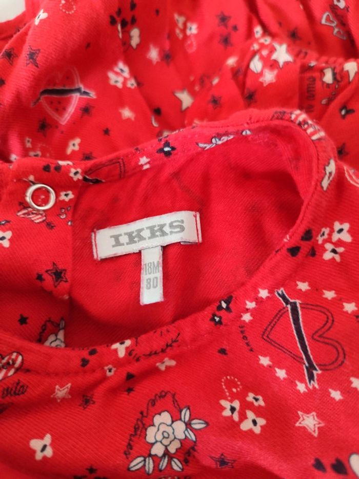 Robe rouge à motifs 18 mois IKKS - photo numéro 2