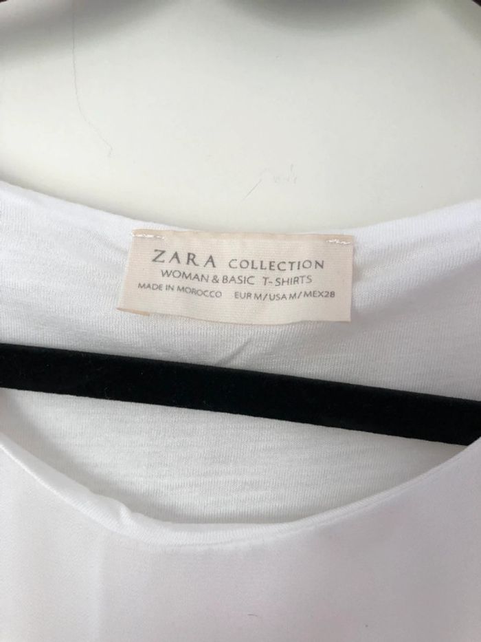Débardeur long et fluide Zara blanc et rose taille M - photo numéro 2