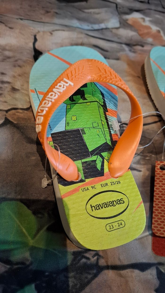 Tongs enfant Minecraft Havaianas - photo numéro 2