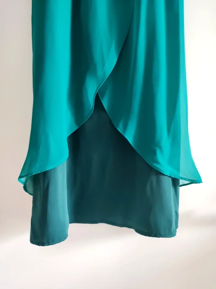 Robe chic bleu canard - T.36 - Excellent état - photo numéro 4