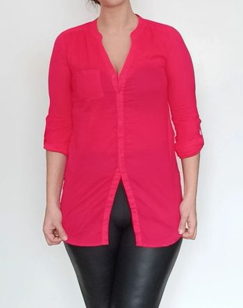 Chemisier long framboise