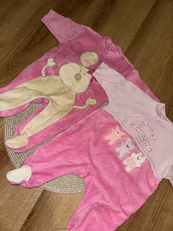 Lot de 2 pyjamas velours - naissance