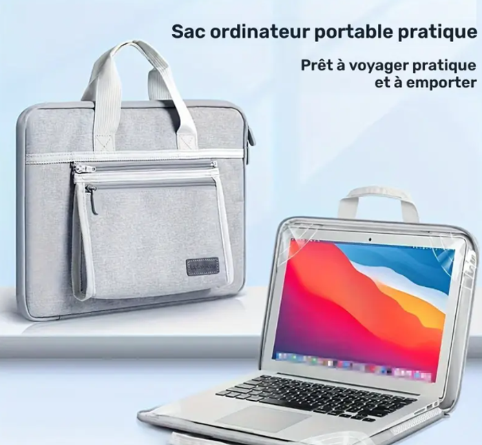 Sacoche d'ordinateur grise