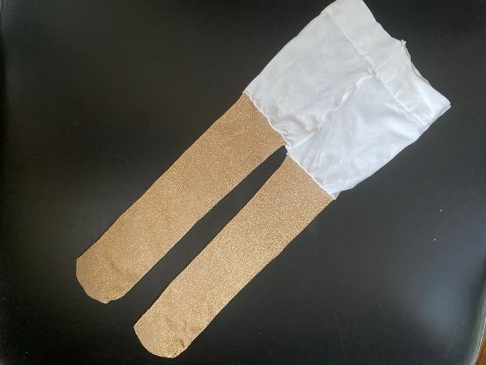 Collant pailletée doré 6 mois - photo numéro 4