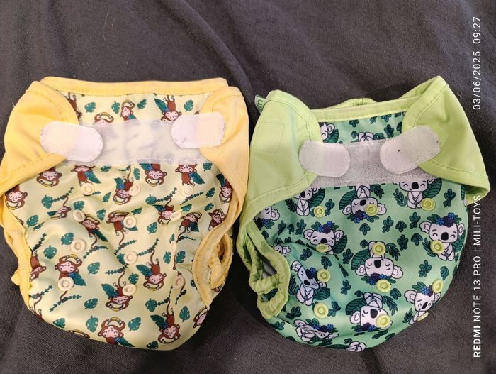 Lot de 2 couche lavable te2 bum diapers