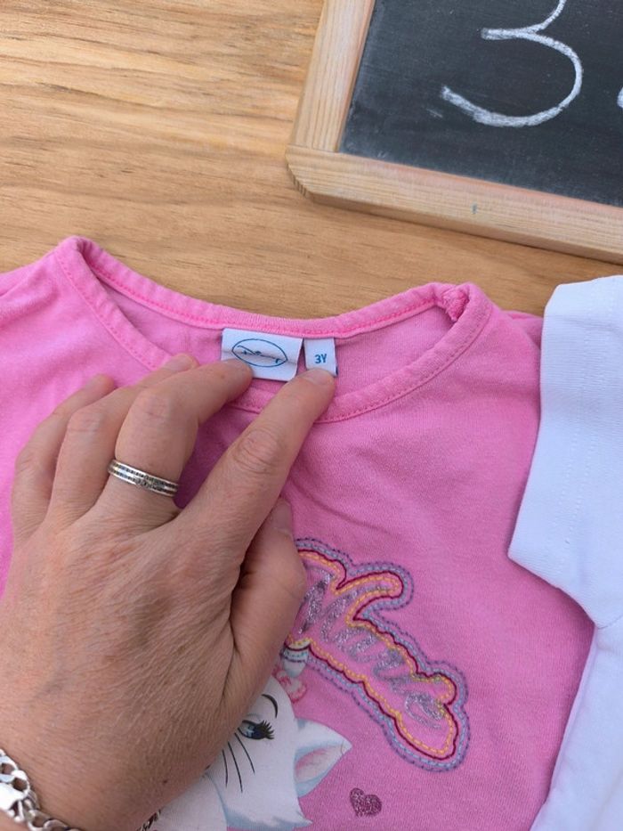 Lot de 2 t-shirts taille 3 ans en bon état - photo numéro 2