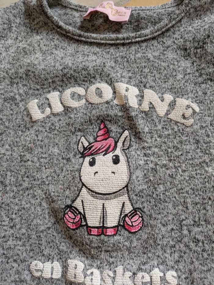 Robe licorne 5 ans fille manches longues - photo numéro 2