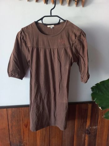 Tunique manches 3/4 marron