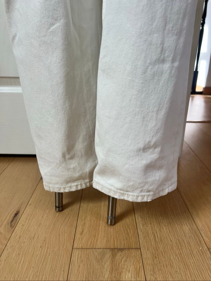 Jean blanc déchiré taille 42 - style décontracté tendance - photo numéro 6