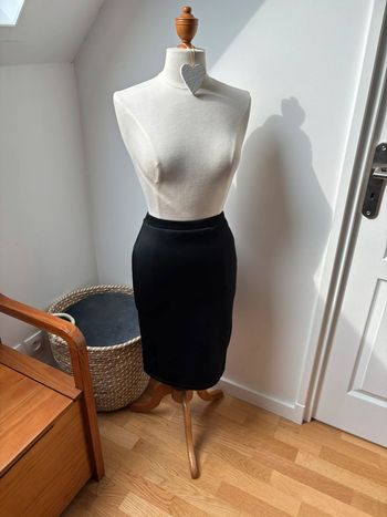 Jupe crayon noir - taille élastique - Promod - M