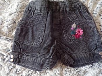 Short en velours 12 mois