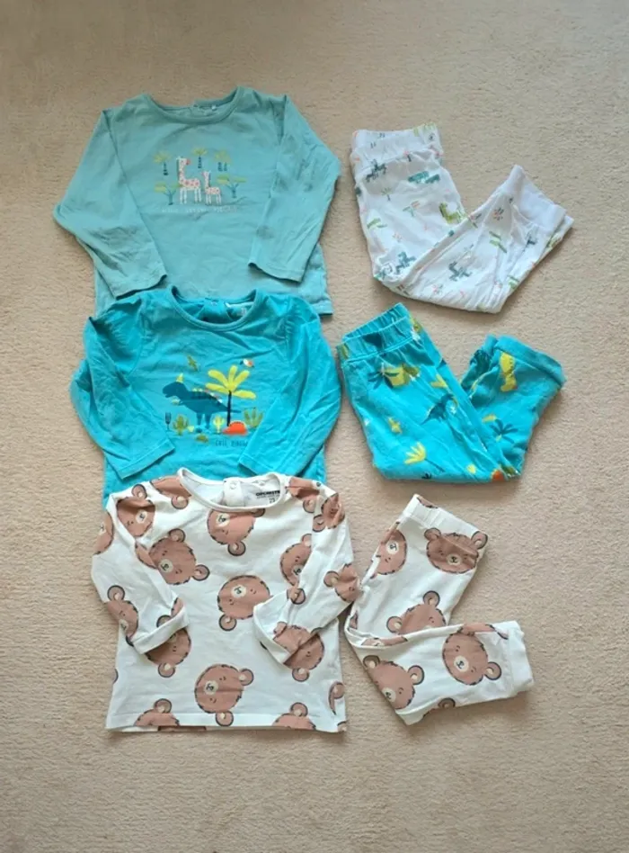 2 ans lot 3 pyjamas 2 pièces - photo numéro 2
