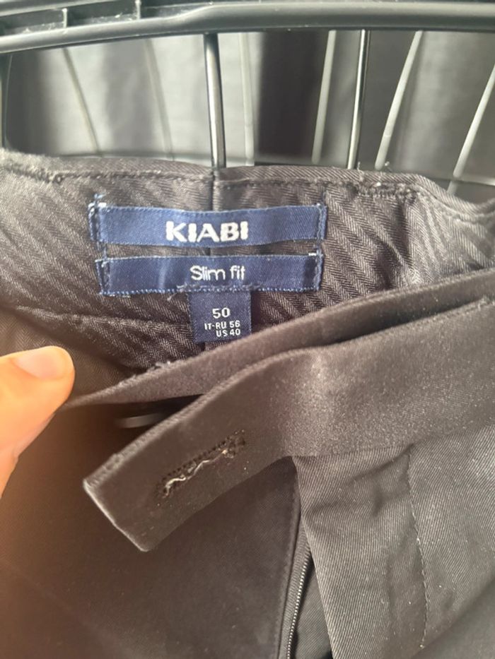 Pantalon de costard noir Kiabi - Taille 50 - photo numéro 3