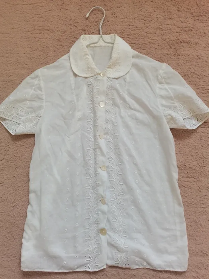 Chemise vintage broderie