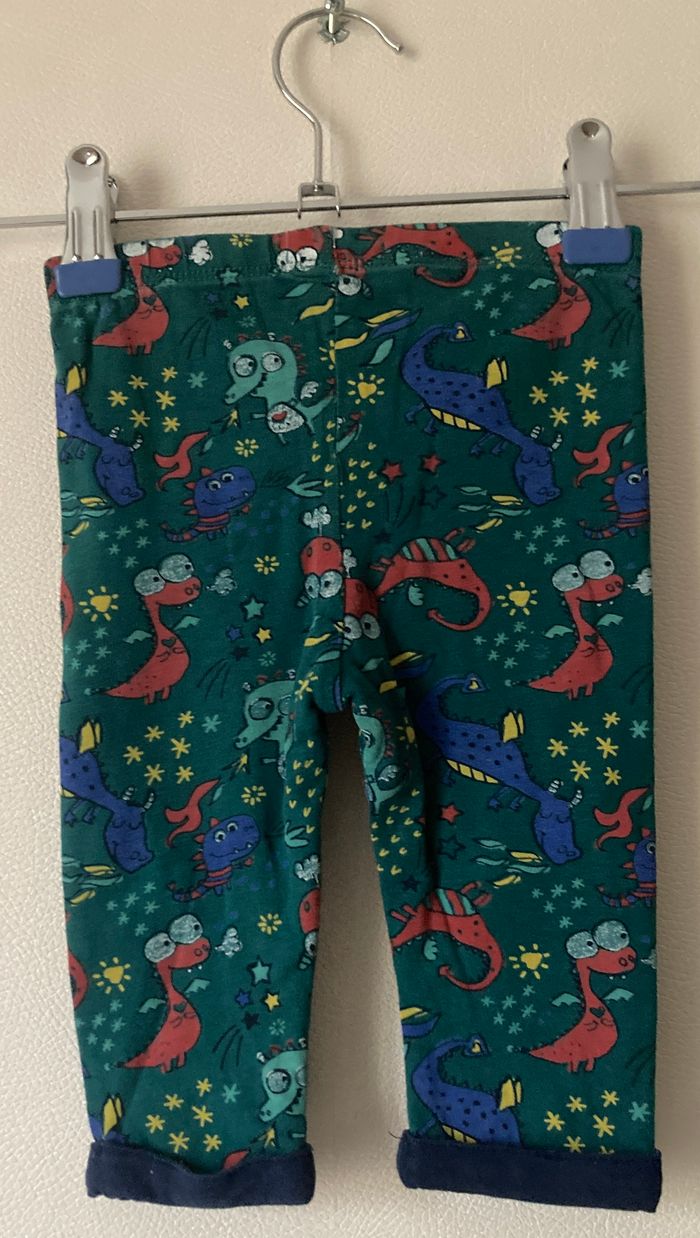ensemble pantalon et veste zippée imprimé dinosaures rigolos taille 6 mois - photo numéro 6