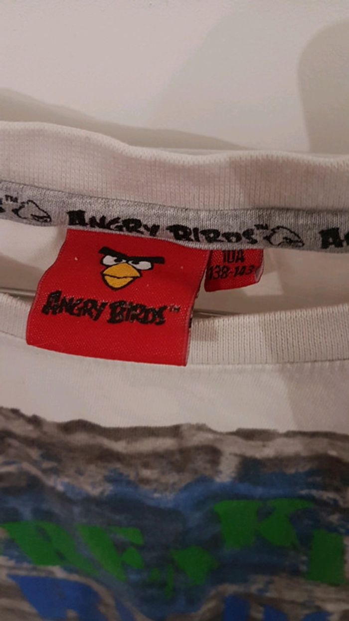 T shirt blanc Angry Birds 10 ans - photo numéro 5