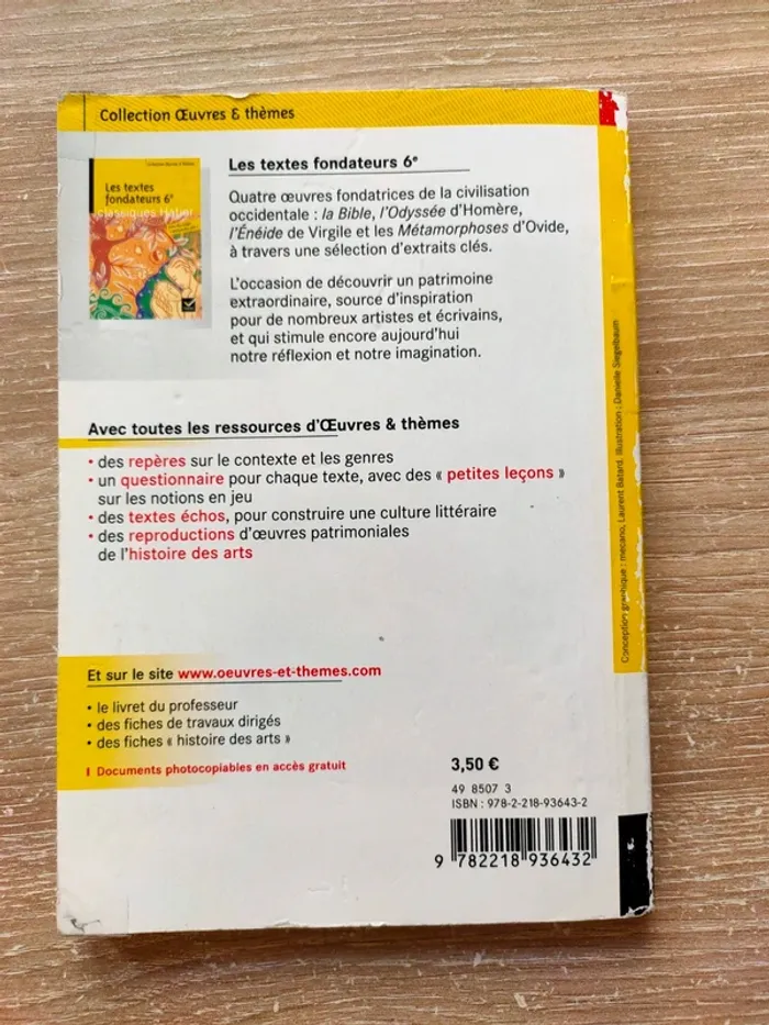 Les textes fondateurs 6eme - photo numéro 2