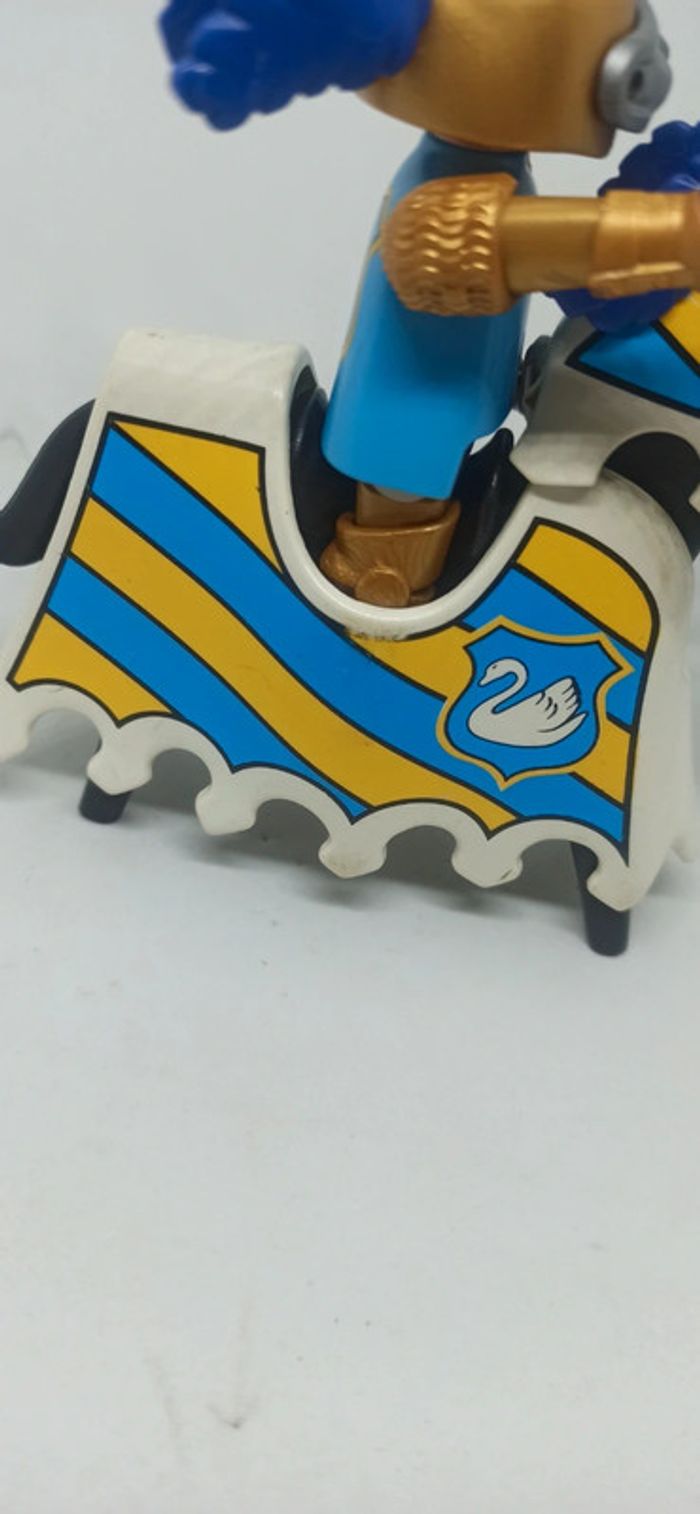 Chevalier motif cygne avec cheval et armure playmobil - photo numéro 6